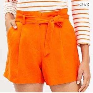 NWT Loft Linen Paperbag Shorts, small